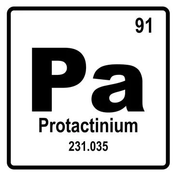 Protactinium element icon Stock Illustration