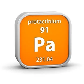 Protactinium material sign Stock-Fotos