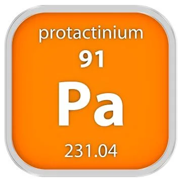 Protactinium material sign Fotos de archivo
