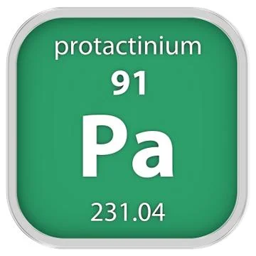 Protactinium material sign Stock Photos