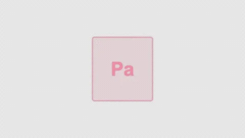 Protactinium Pa Periodic Table Element Tile Clean No Text Animation Video Overla Stockbeeldmateriaal 339371956