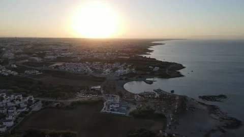 Protaras. Evening coast of Cyprus. Resort town in eastern Cyprus. Stock Footage 202020649