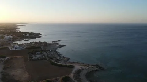 Protaras. Evening coast of Cyprus. Resort town in eastern Cyprus. Stock Footage 202020656