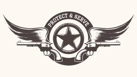 Protect and Serve Stock Illustration
