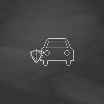 Protect car computer symbol Stock Illustration