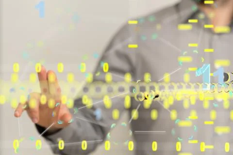 A Protect Cloud Information Data Concept. digital 3d Stock Photos