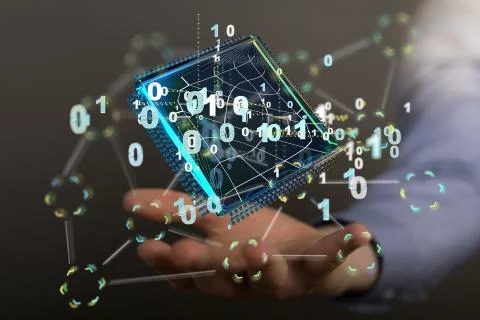 A Protect Cloud Information Data Concept. digital 3d Stock Photos