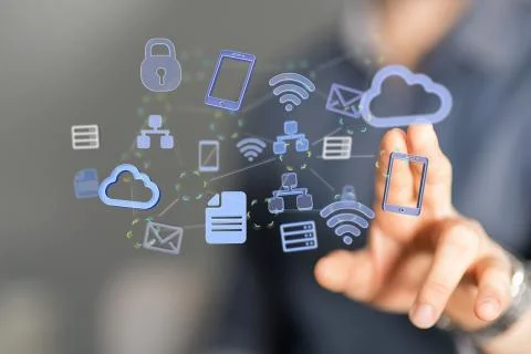 A Protect Cloud Information Data Concept.. Stock Photos