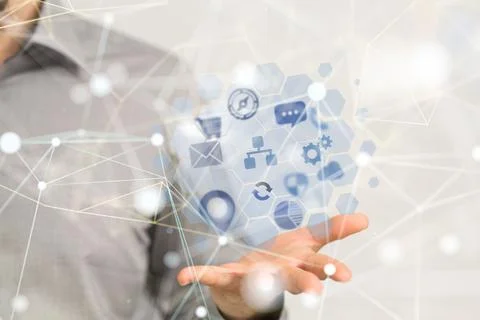 Protect Cloud Information Data Concept.. Stockfoto's