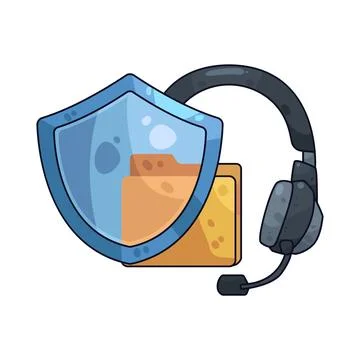 Protect customer service illustration Stock Illustration