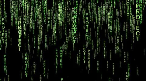 Protect data  code on the web Illustrazione stock