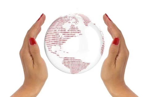 Protect data globe concept Stock Illustration