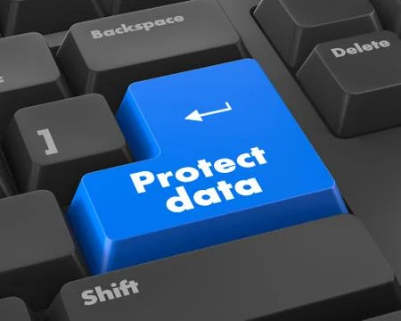 Protect data 库存插图