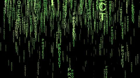 Protect data online code  concept Stock Illustration