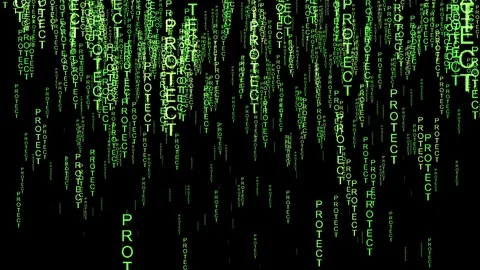 Protect data online code matrix style concept Stock Footage 118165752