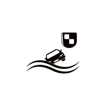Protect from drowning a car icon. Elements of insurance icon. Premium quality Stock Illustration