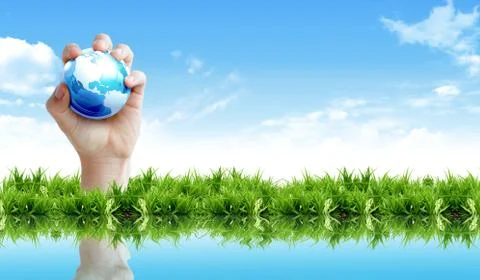 Protect the earth concept . Stock Photos