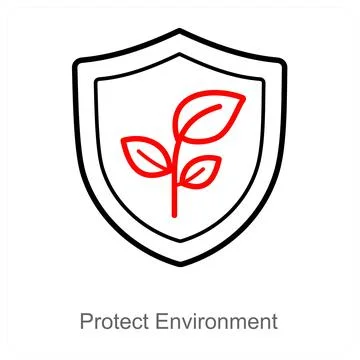Protect Environment and humanity icon concept Stock Illustration