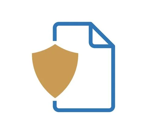 Protect file logo vector design template Stock Illustration