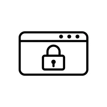 Protect the files of the computers icon vector. Isolated contour symbol イラスト素材