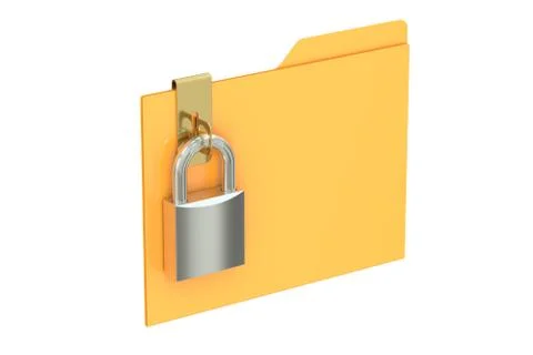 Protect folder, 3D rendering Stock Illustration