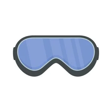 Protect goggles icon, flat style Stock Illustration