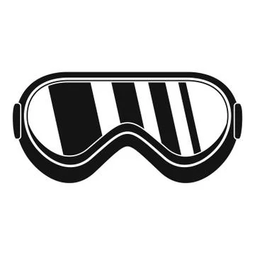 Protect goggles icon, simple style Stock Illustration