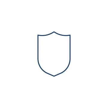 Protect guard shield plain line concept. Outline badge. Safety icon set. Privacy Stock Illustration