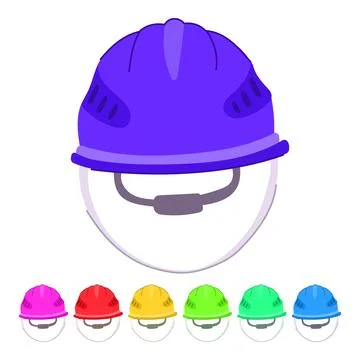 Protect helmet builder vector cartoon graphic Stock Illustration