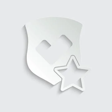 Protect icon. secure  icon. Shield with  star and check mark icon sign vector Stock Illustration
