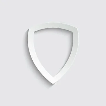 Protect icon. secure  line style. Shield with star  icon sign vector Stock Illustration