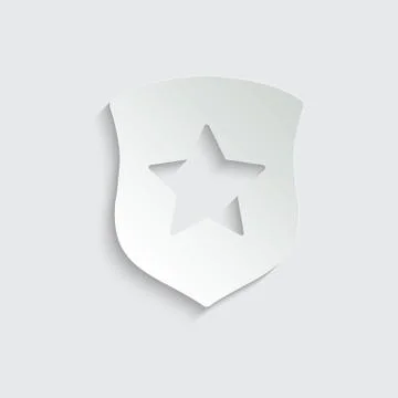 Protect icon. secure  . Shield with  star icon sign vector Stock Illustration