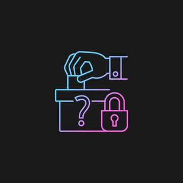 Protect political affiliation gradient vector icon for dark theme Stock Illustration