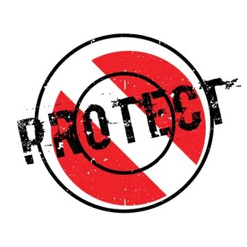 Protect rubber stamp Stockillustratie