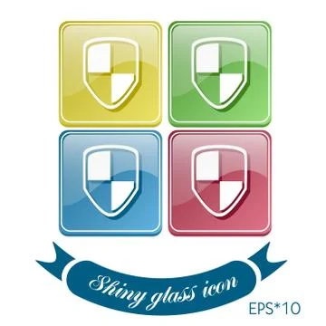Protect shield icon Stock Illustration