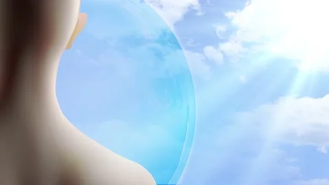Protect the skin from sunlight 3d model Stock Footage 131360443