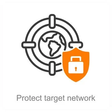 Protect target network Stock Illustration