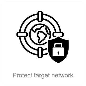 Protect target network Stock Illustration