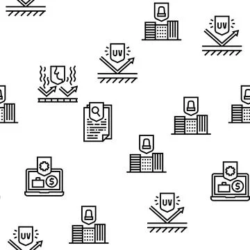 Protect Technology Vector Seamless Pattern Stock Illustration