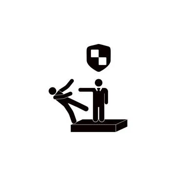 Protect under a shield icon. Elements of insurance icon. Premium quality graphic 库存插图
