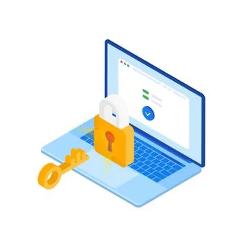 Protect your personal information from hacker attacks on your laptop. Persona Stock-Illustration