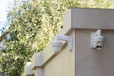 Protect your property with CCTV security cameras. Stock Photos