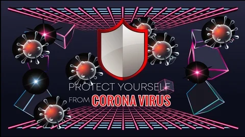 Protect yourself from corona virus Stock Footage 126960174