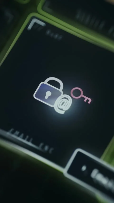 Protected account symbol showing user icon with padlock Stock-Footage 335467379