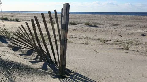 Protected beach Stock Footage 12320875