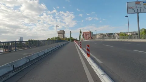 Protected bike lane / 4K Stock Footage 276880353