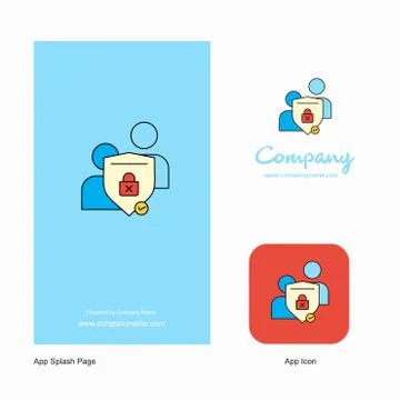 Protected chat Company Logo App Icon and Splash Page Design. Creative Busines Stock Illustration