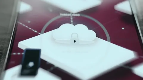 Protected Cloud Network Close Up 스톡 동영상 337000664
