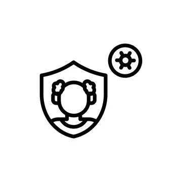 Protected, coronavirus icon. Simple line, outline vector elements of viral Stock Illustration