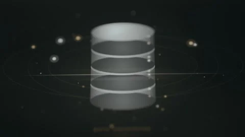 Protected data storage with secure lock, animated visualization Video stock 332052284